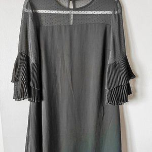 Francesca's Black Chiffon Dress M